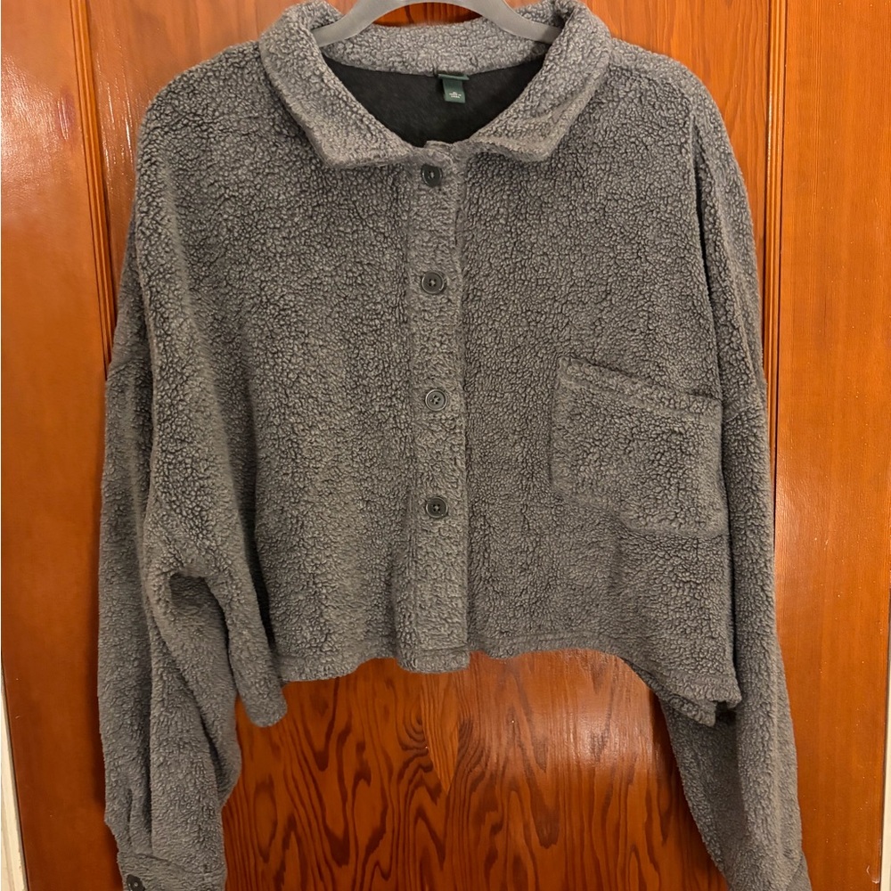 Wild Fable Charcoal Teddy Jacket